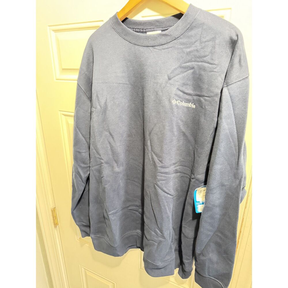 Columbia Sportswear Crewneck Sweatshirt Navy Blue XXL 2XL Logo Pullover NWT